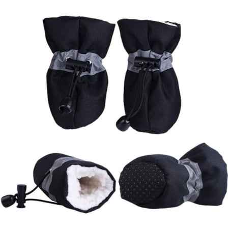 Waterproof Anti Slip Dog Socks Shoes Adjustable Drawstring Boot Paw Protectors for Small Medium Pets Cats