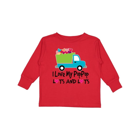 Inktastic I Love My Poppop Boys Long Sleeve Toddler T-Shirt