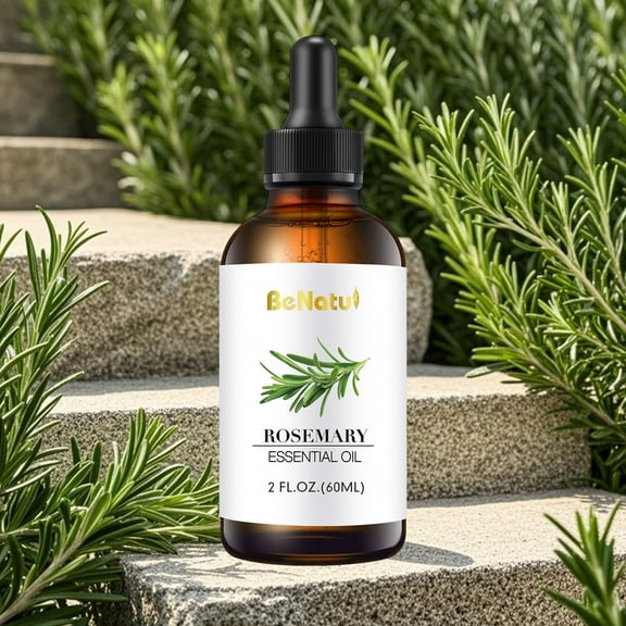 Benatu Rosemary Essential Oil - Herbal Scent Family - 2 fl oz for candles, soaps & diffusers