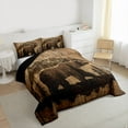 thumbnail image 3 of jejeloiu Safari Animal Bear Full Size Comforter Sets,Jungle Animal Bedding Comforter Set,Retro Ink Painting Bedding Sets For Adults,Super Cozy Room Decor Reversible,3-Piece, 3 of 8