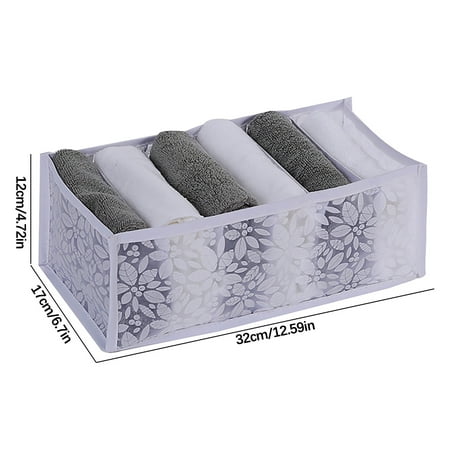 Christmas Savings! Kezqiaxn Sock Drawer Organizer Divider  Foldable Printed Mesh Underwear Shirt Leggings Jeans Drawer Storage Box  Foldable Underwear and Bras Drawer Organizers Portable Storage Bag