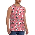 thumbnail image 2 of Bixox Men's French Bulldog Face Printed Shirt Sleeveless Fitness Tank Top-Small, 2 of 7