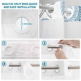 thumbnail image 4 of No Hook Shower Curtain, Navy Blue Octopus Coastal Shower Curtains for Bathroom with See Through Top Window, Nautical Coral Starfish Waterproof & Washable Bath Curtain Stand Up Stall 36"x72", 4 of 9
