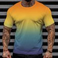 thumbnail image 2 of Camiseta de manga corta con cuello redondo para hombre, informal, deportiva, a la moda, para la playa Pompotops oipoqjl33729, 2 of 5