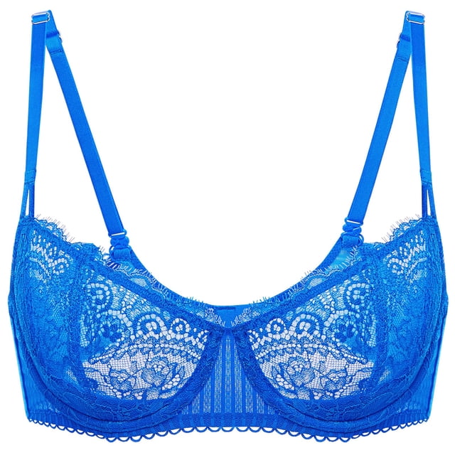 Sostén DOBREVA Talla Grande con Encaje Push Up Transparente Balconette 34B