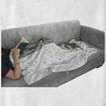 thumbnail image 6 of Dog Soft Flannel Fleece Throw Blanket, Young Girlnd Pug Dog Holding Tree in the Snowy Weather Illustration, Cozy Plush for Indoor and Outdoor Use, 50" x 70", White and Black, by Ambesonne, 6 of 6
