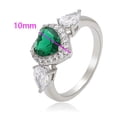 thumbnail image 2 of Anillo Compromiso Promesa Amor Esmeralda y Swarovski Oro Lam blanco 8, 2 of 7