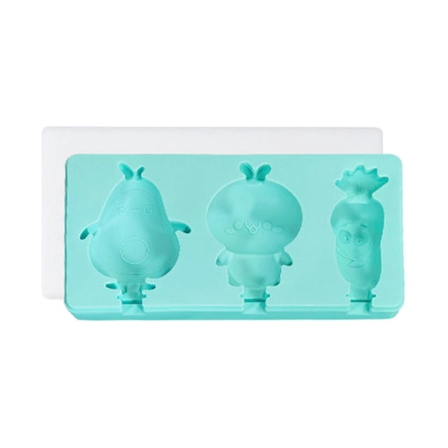 Silicona Para Paletas Con Tapas, Palos De Dibujos Animados, Moldes Diy Para Paletas De Hielo, Moldes Reutilizables Para Paletas De Hielo, Molde Para Helados Kawaii Para Niños Methold HA040477-02