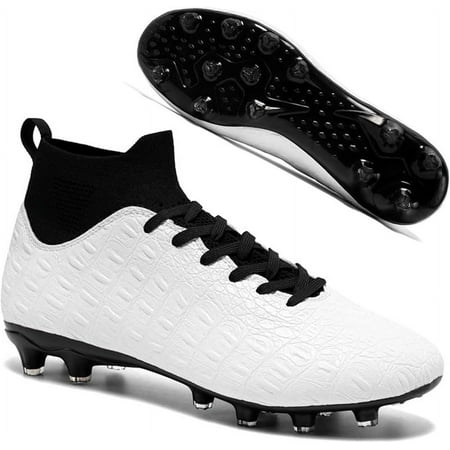 

Men s Soccer Shoes Cleats Professional High Top Breathable Athletic Football Boots Outdoor Indoor Turf Field Professional Spikes Game Training Athletic for Boys Soccer Cleats