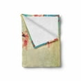 thumbnail image 2 of Floral Soft Flannel Fleece Blanket, Spring Sakura Flower on Sun Sky Vintage Color Toned Abstract Nature Theme Print, Cozy Plush for Indoor and Outdoor Use, 50" x 70", Beige Pink Teal, by Ambesonne, 2 of 6