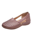 thumbnail image 4 of Dakaela Chaussures Compensées Décontractées pour Femmes, Mocassins Confortables à Enfiler, Bout Rond, Découpes, Chaussures Plates d'Été pour la Marche, 4 of 5
