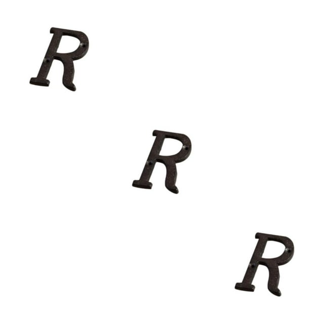 Wweixi Application Grand Lettres en Métal Chiffres de Maison et Choix Élégant B17--R 3ensemble