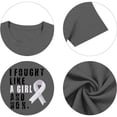 thumbnail image 4 of Cancer Shirts For Women Casual Ribbon Graphic Tee Shirts Casual Loose Short Sleeve Awareness Sweatshirt, 4 of 4
