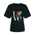 thumbnail image 7 of Mchoice Pride Shirt Women Rainbow Graphic Tees LOVE Letter Print T Shirt LGBT Equality Shirts Casual Short Sleeve Tops, 7 of 7