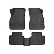 Husky Liners 98191 Weatherbeater Floor Mats Fit 2013-2015 Chevy Malibu Eco, LS, LT, LTZ, 2016 Malibu LTD - Front/2nd Seat - Black