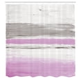 thumbnail image 2 of Ambesonne Grunge Shower Curtain, Abstract Brush Stroke Print, 69"Wx75"L, Pastel Purple and Grey, 2 of 4
