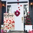 thumbnail image 3 of Valentines Day Floral Garden Flag 12x18 Vertical Double Sided Red Pink Love Flowers Welcome Spring Farmhouse Holiday Outside Decorations Burlap Yard Flag BW751, 3 of 6