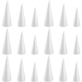 30pcs White Cone Shape Christmas Tree Polystyrene Cone Foam Materials for  Kids Crafts DIY Modeling Handmade Toys 150mm