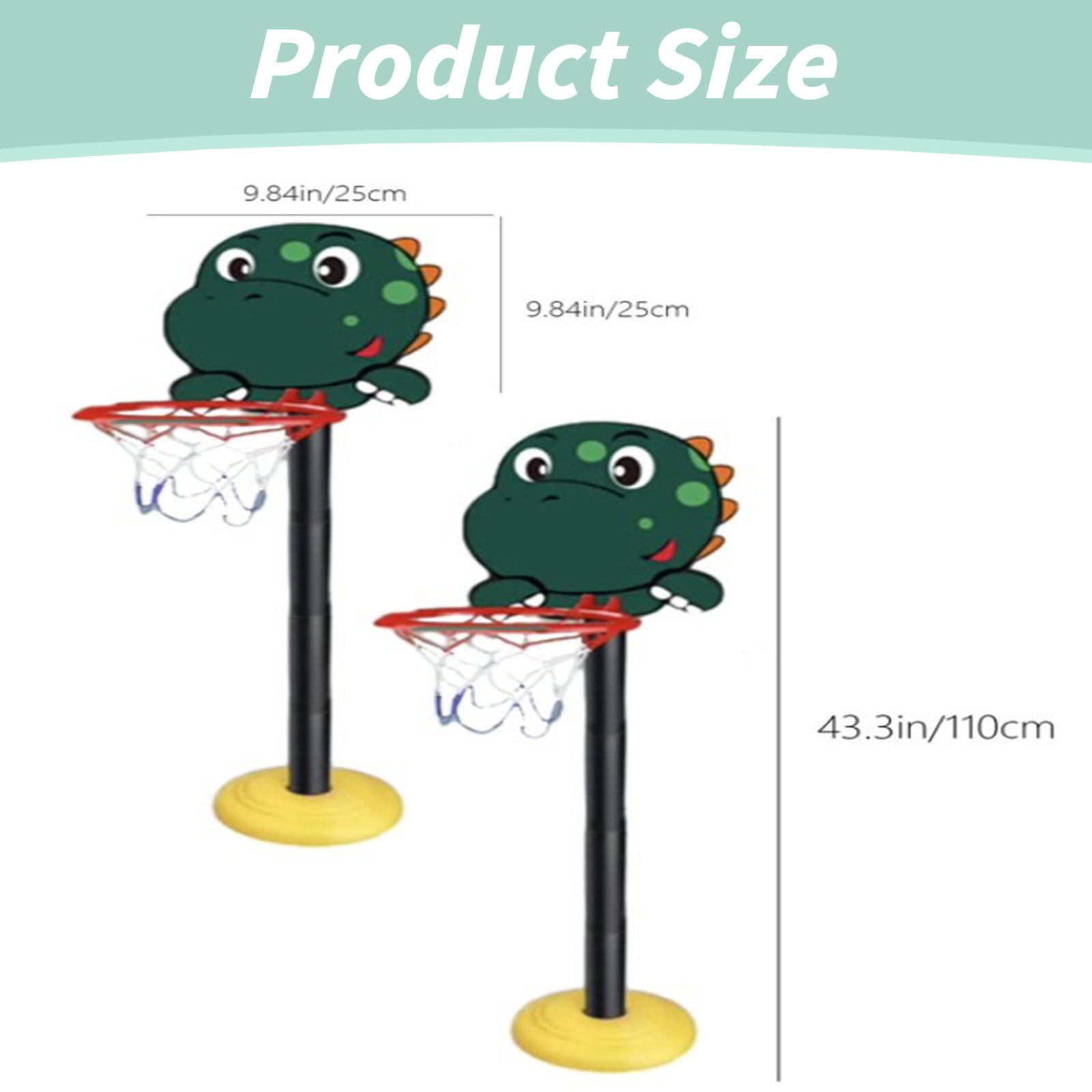 Adjustable Height Standing Basketball Hoop for Indoor and Outdoor Play - Kids Basketball Stand with Hanging Backboard & Sports Shooting Frame Toy for 𝗕𝗼𝘆𝘀 𝗮𝗻𝗱 𝗚𝗶𝗿𝗹𝘀