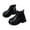 Black, variant on Kids Ankle Boots Side Zipper Elastic Panel Chelsea Boots, Soft Faux Leather Chunky Sole Casual Shoes, Everyday School Travel Boys Girls Boots(2-2.5 Years,23)