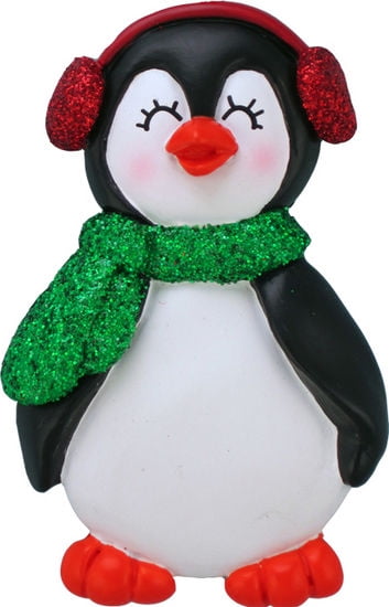 Penguin Girl with Expression Godmother Personalized Christmas Tree Ornament 819476013847 