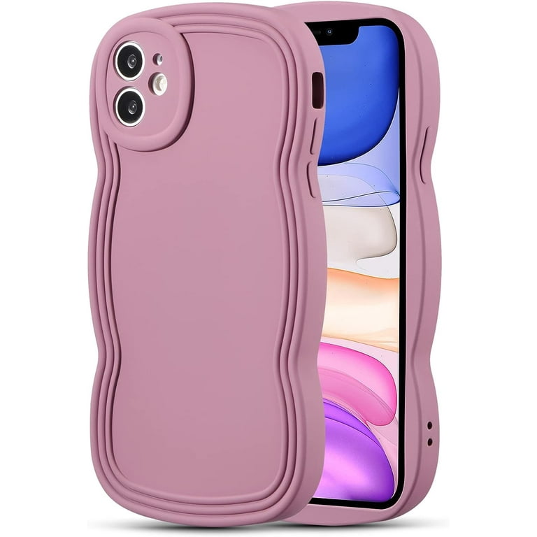 for iPhone 11 Case Inch Curly Wave Frame Phone Case Cute