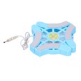 thumbnail image 3 of DRS04 Folding Computer Laptop Cooler Cooling Pad Luminous USB Cooling Base(Blue ), 3 of 14