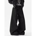 thumbnail image 4 of XIAOCHA Womens Dragon Embroidered Denim Pants Wide Leg Full Length High Waist Baggy Jeans Edgy Retro Street Style Trousers, 4 of 5