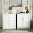 thumbnail image 5 of DEGlunavia Sideboard Buffet Cabinet with 2 Doors, 31.5"W Wood Kitchen Storage And Adjustable Shelve, 31.5"x15.8"x34", White, 5 of 6