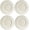 White, variant on 13" Set of 4 Wooden Mother of Charger Plates with Golden Leaf Inlay - Round Decorative Underplates - Glamorous Table Setting for Holiday Parties & Special Events