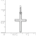 thumbnail image 3 of 14K White Gold Charm Pendant Themed 28 mm 13 Hollow Cross, 3 of 4
