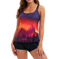 thumbnail image 1 of Conjunto de tankini con tiras en la espalda para mujer, traje de baño de dos piezas, ropa de playa Fridja nalpqowj51224, 1 of 8