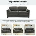 thumbnail image 4 of Euroco Modern Chenille Loveseat Sofa with Double-Layered Cushions, Ergonomic Armrests & Detachable Lumbar Pillows, Upholstered 2-Seater Couch for Living Room or Office, 4 of 7