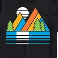 thumbnail image 3 of Instant Message - Retro Mountains Sunset - Men's Short Sleeve Graphic T-Shirt, 3 of 6