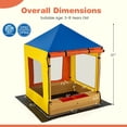 thumbnail image 5 of Demi Bonn Wooden Canopy Sandbox, Large Sand Pit, Mesh Windows, Bench Seats, Solid Fir Wood Construction, Multicolor, 5 of 8