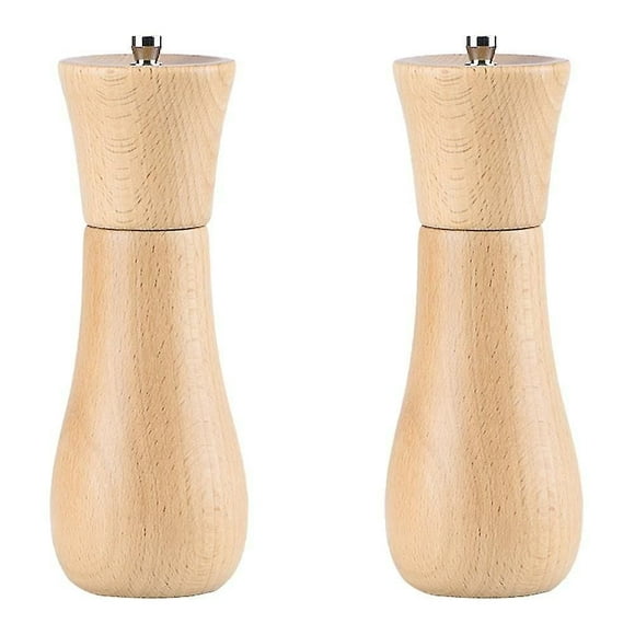 Salt Grinder White Wooden Pepper Grinder Sea Salt And