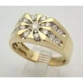 thumbnail image 2 of 2Ct Lab Created Diamond Mens Wedding Band Ring 14K Yellow Gold Plated Silver, 2 of 2