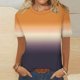 thumbnail image 5 of Camiseta de Manga Corta de Cuello Redondo Impresa Casual de la Moda de las Mujeres, Poliéster Ligero para el Uso Diario, 5 of 8