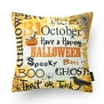 thumbnail image 4 of Halloween Holiday Collection Decorative Throw Pillow, 18" x 18", Happy Eve , 1 Pack, 4 of 4