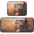 thumbnail image 7 of SKYSONIC Wooden Wine Barrel Kitchen Rugs 2 Pieces, Grapes Rustic Floor Mat Room Area Rug Washable Carpet Perfect for Living Room Bedroom Entryway, 7 of 7