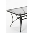 COSCO Outdoor Living Paloma Steel Patio Dining Table, Dark Gray Steel