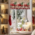 thumbnail image 3 of Valances for Windows Merry Christmas Rod Pocket Cafe Window Treatments Valance Curtains for Kitchen Bathroom Laundry Basement Windows 60"x14", 3 of 7