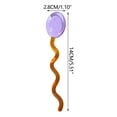 thumbnail image 2 of PRETXORVE Colorful Transparent Glass Coffee and Dessert Spoons Arched Wave Handles High-Profile Flatware, 2 of 6