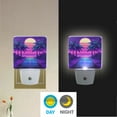 thumbnail image 2 of Yayeee LED Night Light for The Home Plug in With Light Sensors 2 Pack, Purple Digital Art, 2 of 6