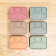 thumbnail image 1 of Gleevie 4 Grid Leakproof Silicone Bento/Lunch Box with Lid, Anti-Microbial and BPA Free, Dishwasher and Freezer Safe(Gray), 1 of 1