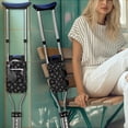 thumbnail image 2 of COEQINE Galaxy Crutch Case Moon Sun Storage Organizer for Underarm Crutches Forearm Crutch Bag Pouch Easy to Clean Crutch Compartment Bag Fits Adult & Youth Crutches, 2 of 7