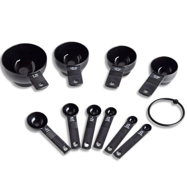 Wosthever Juego de tazas medidoras de plástico de 10 piezas, medida de doble escala apilable para hornear