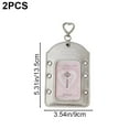 thumbnail image 2 of Ballet Ribbon Photo ID Holder Keychain, Silver Badge Card Sleeve Pendant, 2 of 7