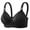 Black, variant on WRKEKC Wireless Bras for Women, Women's Non-Steel Lace Stitching Comfortable and Breathable Gathered Adjustable Bra Underwear