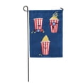 thumbnail image 1 of KDAGR Smiley Cartoon Popcorn Striped Bucket 3D Eyewear Cinema Time Movie Garden Flag Decorative Flag House Banner 28x40 inch, 1 of 1